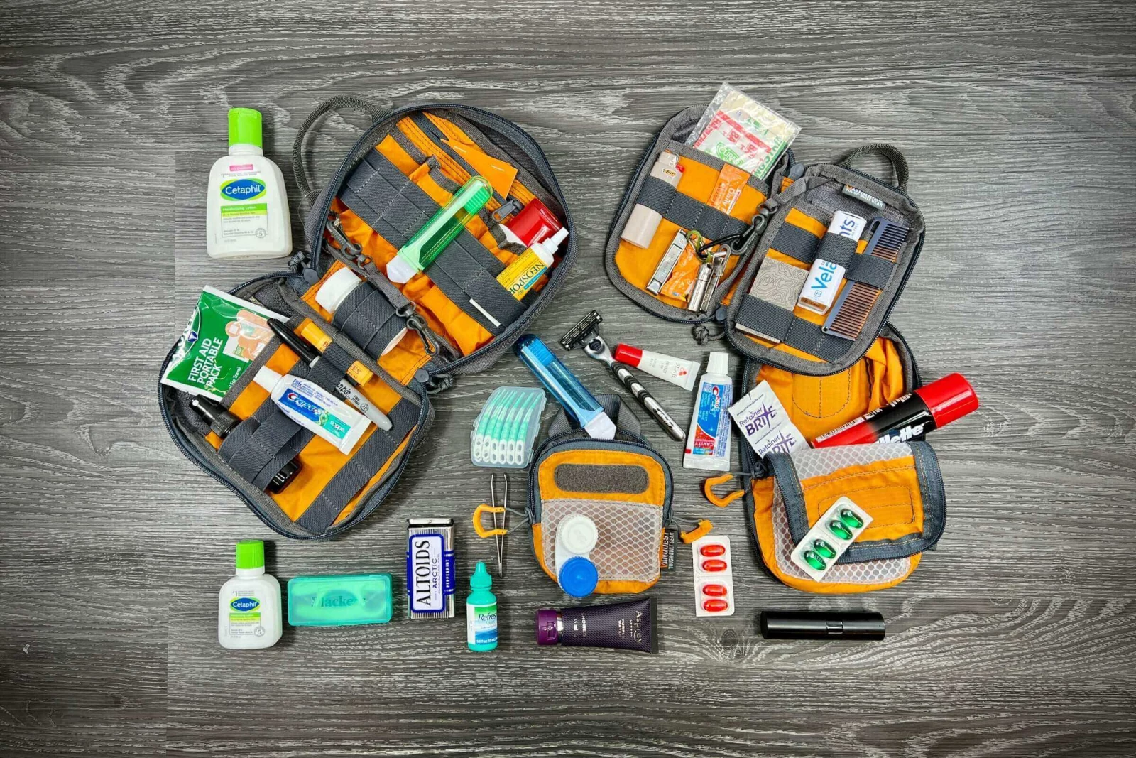 A well-organized toiletry bag keeps you fresh & ready.