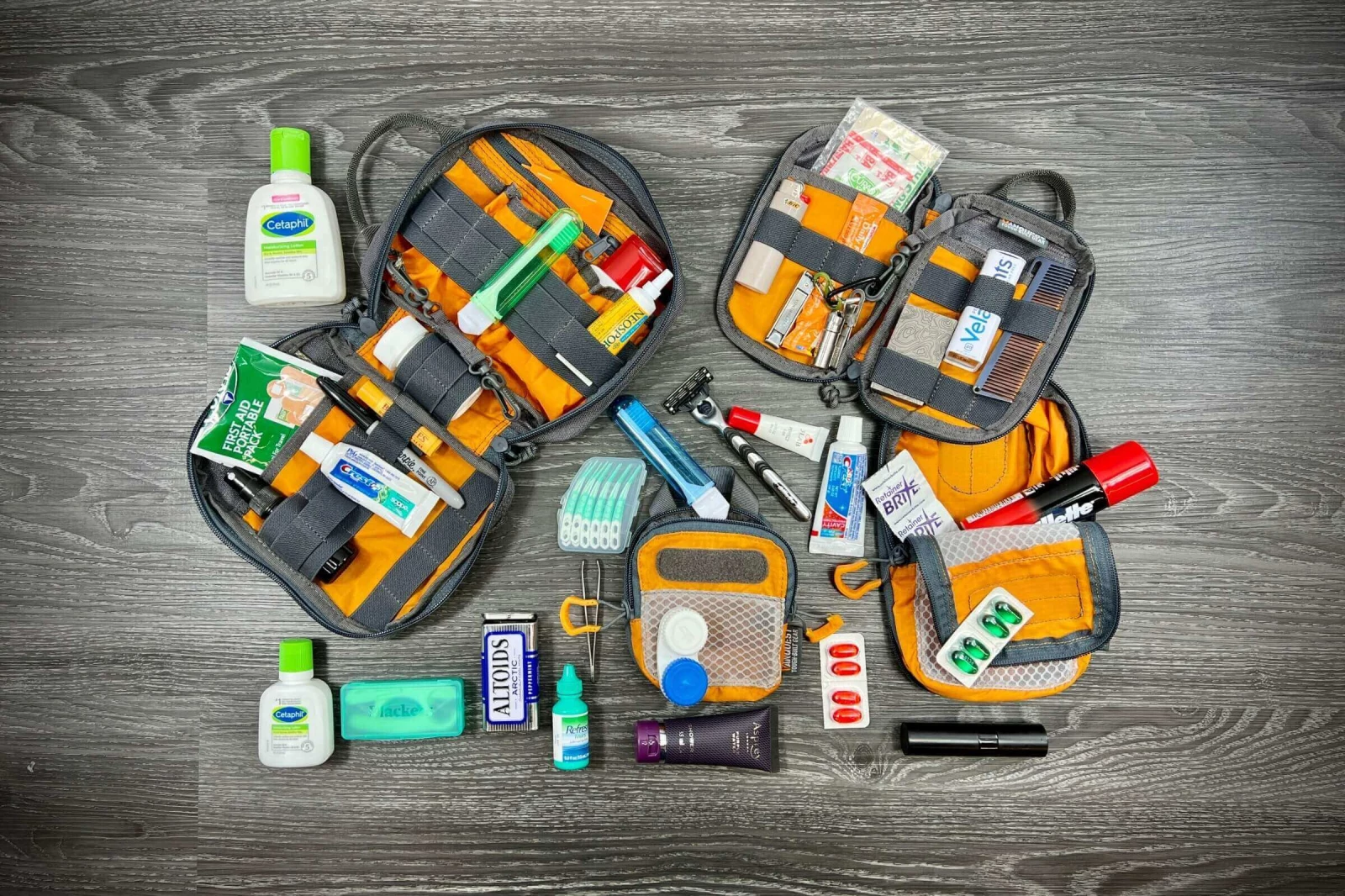 Use organizer pouches for small items & modular efficiency.