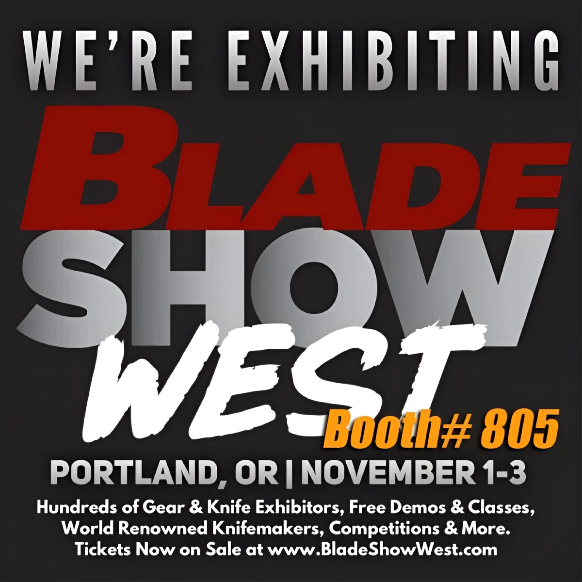 Background image for VANQUEST Exhibiting At Blade Show West In Portland, Oregon — Booth# 805