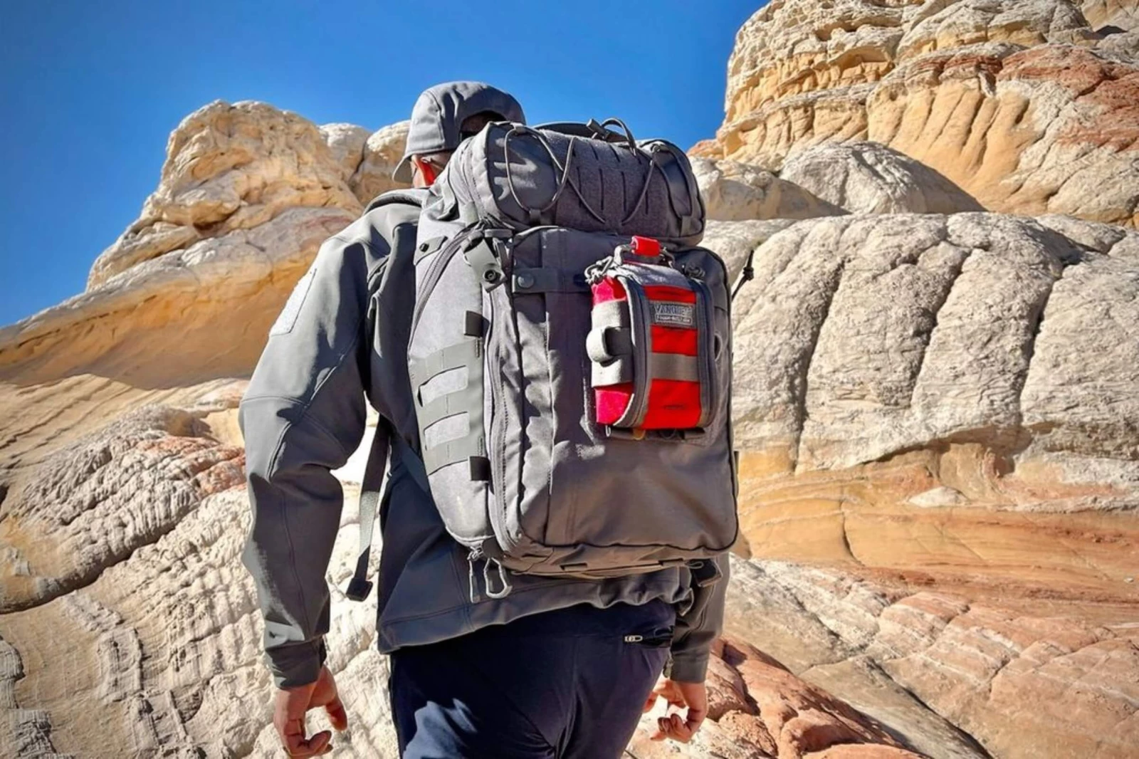 First Aid Trauma Pack (FATPack) medical pouches for injuries.